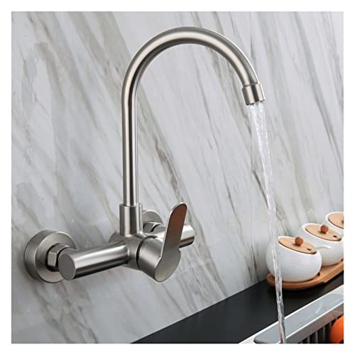 Grifo de lavabo pared giratorio de acero inoxidable mezclador A2 4