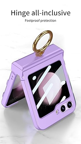 SHIEID Capa para Galaxy Z Flip 5 com suporte de caneta e caneta, protetor de tela, proteção de dobra