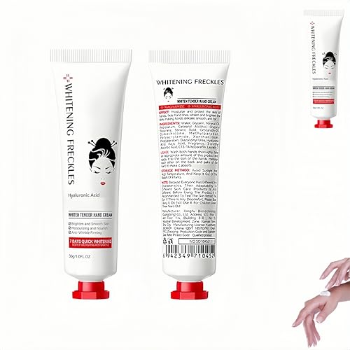 Crema de Manos Correctora de Manchas | Hidratante, Antienvejecimiento y Antiarrugas | Unifica el Tono y Aclara Pecas con Ácido Glicólico | Tamaño de Viaje | Apta para Niños (1Piezas)