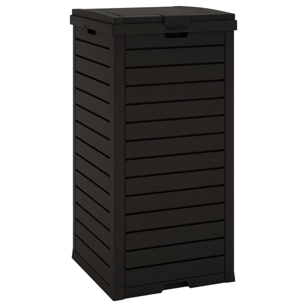 vidaXL Cestino per Rifiuti da Esterno Nero 41x41x86 cm Polipropilene