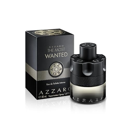 Azzaro The Most Wanted Eau de Toilette Intense – Aromatic & Woody Mens Cologne – Fresh & Sensual Fragrance – Lasting Wear – Scent Notes of Bergamot, Lavender, Moss - Luxury Perfumes for Men, 1.6 Fl Oz