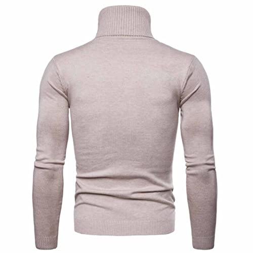 Men's Slim Fit Sweaters Long Sleeve Lightweight Knit Pullover Turtleneck Casual Knitted Tops Fall Winter Warm Sweater4