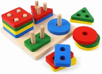 Brinquedo Educativo Montessori de Madeira Pedagógico Sensorial Fo...