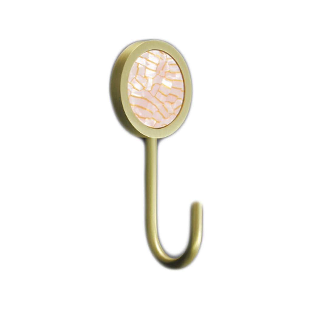 Gancho original de cocina y baño en latón dorado con colgador individual de piedra