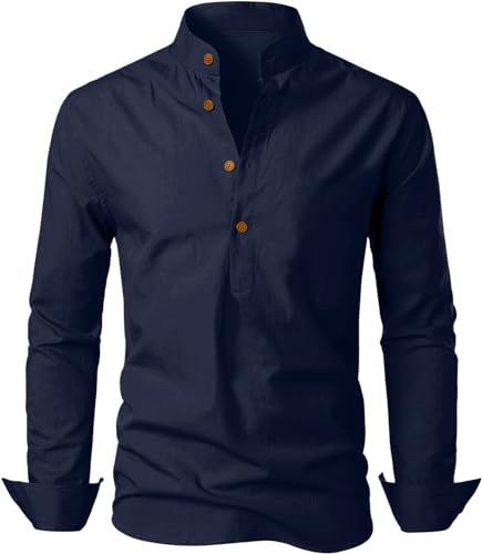 Image of Men's Kurta || Chinese Collar Long Sleeves || Straight Hip Length Kurtas || Short Kurta for Men || for Festival || Function || Occasion Wear Fancy Kurta for || Best Gifts for Mens