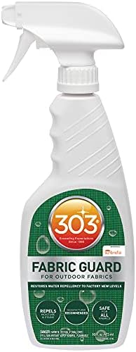 303 Fabric Guard - For Outdoor Fabrics - Restores Water Repellent Properties - Repels Moisture & Stains - Manufacturer Recommended - Safe For All Fabrics, 16oz (30605CSR) Packaging May Vary