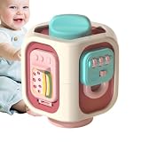 Generisch Cubo di attività per bambini, giocattolo sensoriale interattivo a 6 lati con rilievo, attività di viaggio per bambini, per ragazze, scuola, aula, asilo, aereo, viaggi