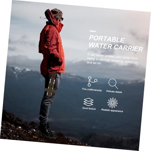 Funda para botella de agua de acero inoxidable y vidrio con hebilla portátil 7