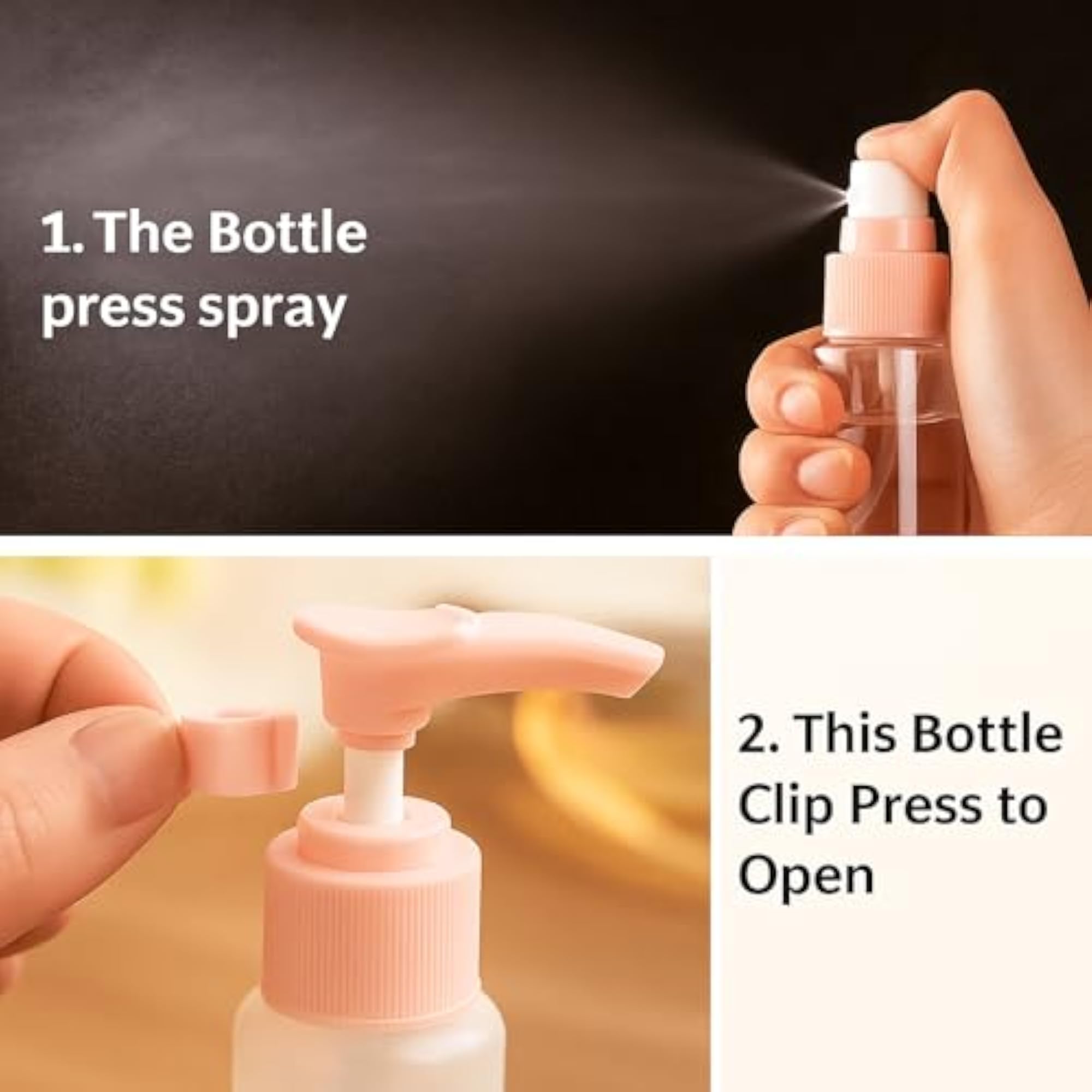 Travel Size Bottles Set, Clear Plastic Containers