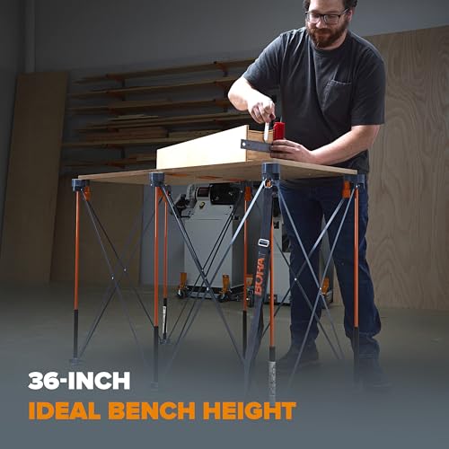 Image of BORA Centipede 2x4 Foot Portable Work Bench Folding Work Table for Garage
