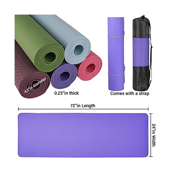 AeiFiet Yoga Mat Thick ¼ Inch to Yoga Canada Yoga School