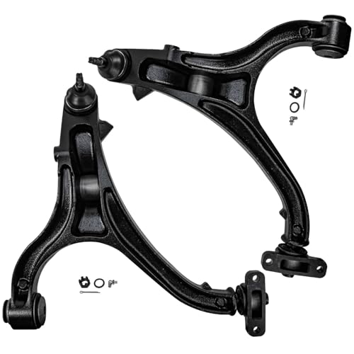 Image of Detroit Axle - 8pc Front End Control Arms Kit for Jeep 05-10 Grand Cherokee Commander, Outer Tie Rods Lower Control Arms Sway Bars Upper Ball Joints 2005 2006 2007 2008 2009 2010 Replacement