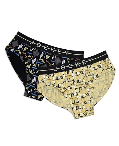 Image of Jockey NB01 Boy's Super Combed Cotton Elastane Stretch Printed Brief with Ultrasoft Waistband (Pack of 2)