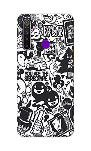 Image of Printed Hard Back Cover Case for Realme 5 | Realme 5s | Realme 5i | Realme Narzo 10 Back Cover (Mixed Cartoon) -702
