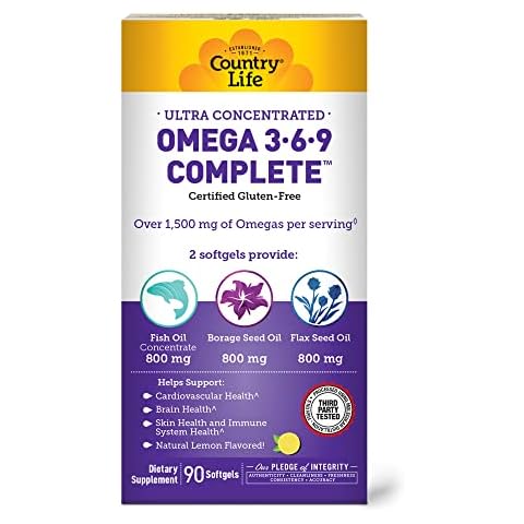 Country Life Omega 3-6-9 Complete Supplement - 90 Softgels Cover