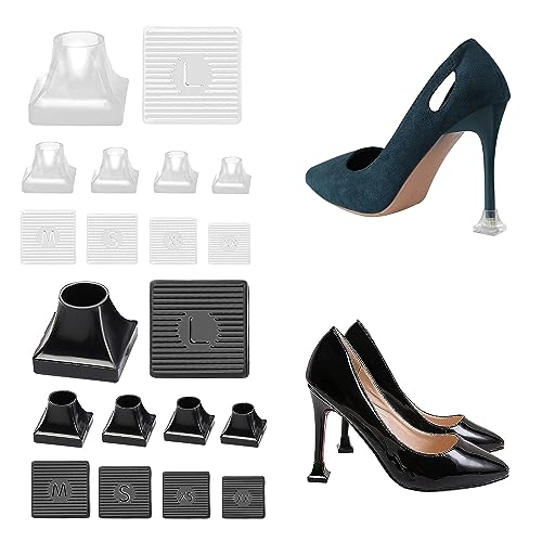 Image of Heel Protectors Heel Caps for High Heels Boot Heel Replacement for Women Walking on Grass Non-Slip Heel Covers