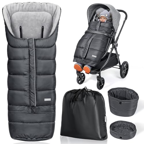 Orzbow Stroller Bunting Bag with Extended Footmuff, Weather-Proof, Warm