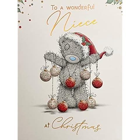 NIECE Me To You Bear Teddy CHRISTMAS Card Cover