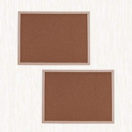 Exceart Memo Board 2 Pcs Cork Board Bulletin Board Framed Hanging Pin Board Message Board For Office School Home Decor 20X30 Cm Wall Notice Board #TOP3