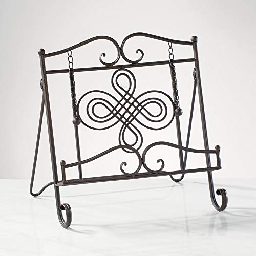 image for Tripar Swirl Design Metal Cookbook Stand, Tablet, iPad, Catalog, Cookb
