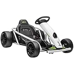 HOMCOM 24V Electric Go Kart for Kids, Ride-On Racing Go Kart with Drift Mode, Slow Start, Music, Horn Honking and Seat Belt, Max Speed 16km/h, for 8-12 Years Old, White