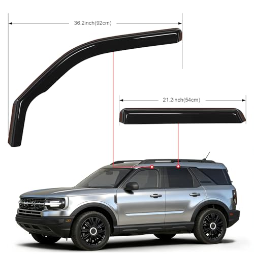 Image of Nilight in Channel Rain Guards for Ford Bronco Sport 2021-2025, 4PCS