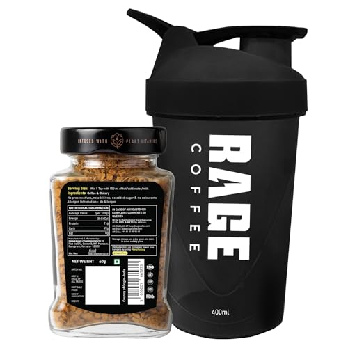 Image of Rage Coffee Silk Blend Classic 60 GMs Instant Coffee Jar + Multi-purpose Shaker 400 ML