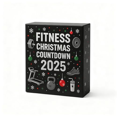 Livoravoli Gym Advent Calendar 2025, Fitness Themed 24 Day Countdown Calendar with 24 3D Acrylic Workout Equipment Ornaments with Hanging Loops, for Gym Lovers, Men
