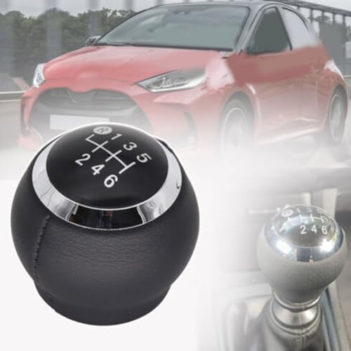 FACAIIO Pommeau de levier de vitesse pour Toyota Yaris 2009-2013 - 6 vitesses pour transmission manuelle - En plastique - Noir - Pour modèles Yaris