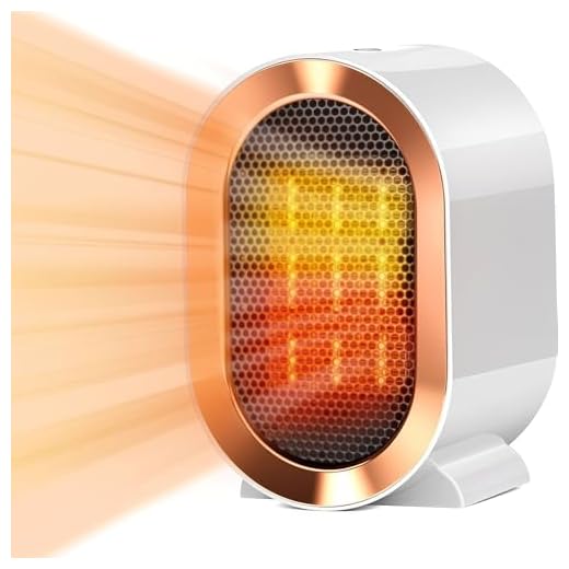 ECHOBUY Calentadores Bajo Consumo Pequeños 220V 1200W, Calefactor Ceramico Dos Ajustes de Temperatura 1s de Calentamiento Rápido, Ventiladores ​Calentador Para Dormitorio, Sala de Estar y Oficina