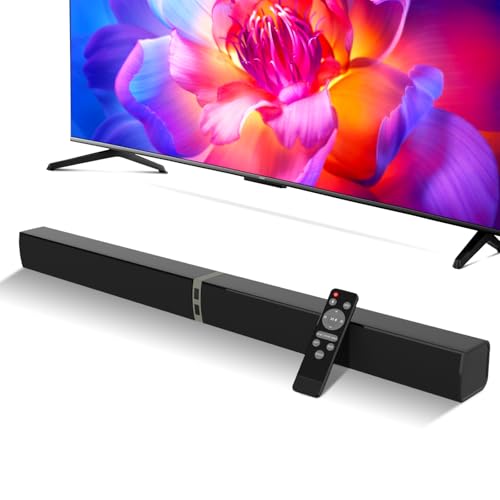 Image of MZEIBO Sound Bar, TV Soundbar 80W with Bluetooth 5.3 Stereo Immersive Sound Detachable 2-in-1 Design for Home Theater Smart TV PC & Music Experience