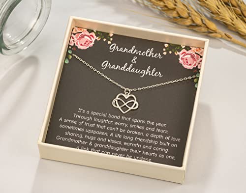 RareLove Grandmother Gifts from Granddaughter,Grandma Gift,925 Sterling Silver Tiny Infinity Heart Necklaces for Women,Grandma Birthday Gifts,Grandma Christmas Gifts from Granddaughter Grandchildren4