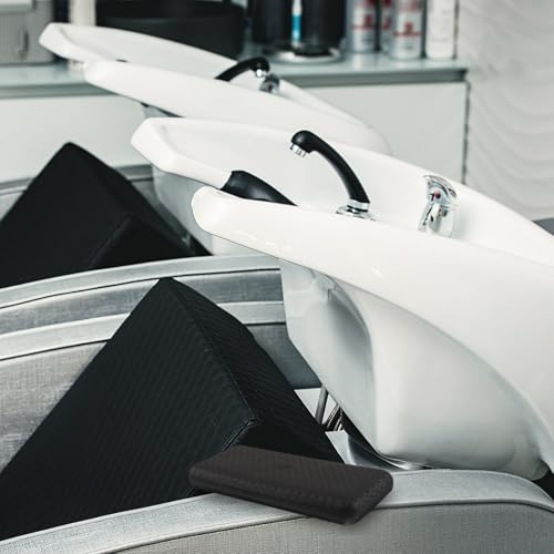 Coussin pour lavabo de coiffure noir et support cervical de poste de lavage - 4