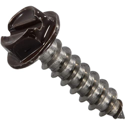 Tornillos de chapa marrón 508838 evitan desprendimientos en tejados de metal y paneles