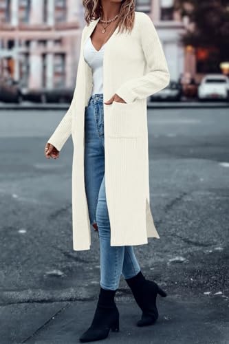 Image of Danedvi Long Cardigan Sweaters Women Trendy Open Front Coat with Pockets