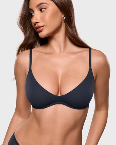 Image of INLYRIC Women's Inbarely Plus Plunge Bra - Unlined Underwire Sexy Demi Balconette Bras