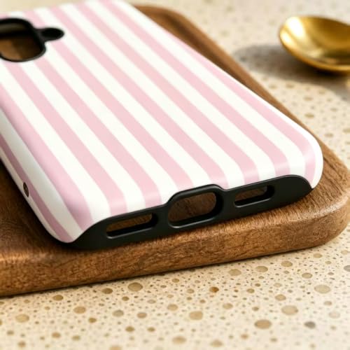 Image of for iPhone 16 Case Cute Phone Case,Compatible with MagSafe,Dual Layer Shockproof Protective Phone Cover,Hard Shell + Silicone Cover,Fashion Design for Women Girls,Striped Pink