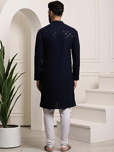 Sojanya (Since 1958 Men'S Pure Cotton Sequence Kurta & Pyjama Set4