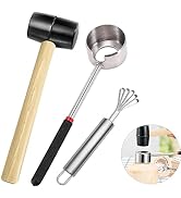 NINEFATICS Coconut Opener Tools Set, Food Grade Stainless Steel, Easy, Safe & Non-Toxic Coconut B...