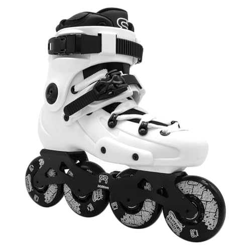 FR Skates FR1 White 80 2019 Inline Skates for Freeride, Slalom, City Skating. Popular French Brand (M US 9 / EU42)