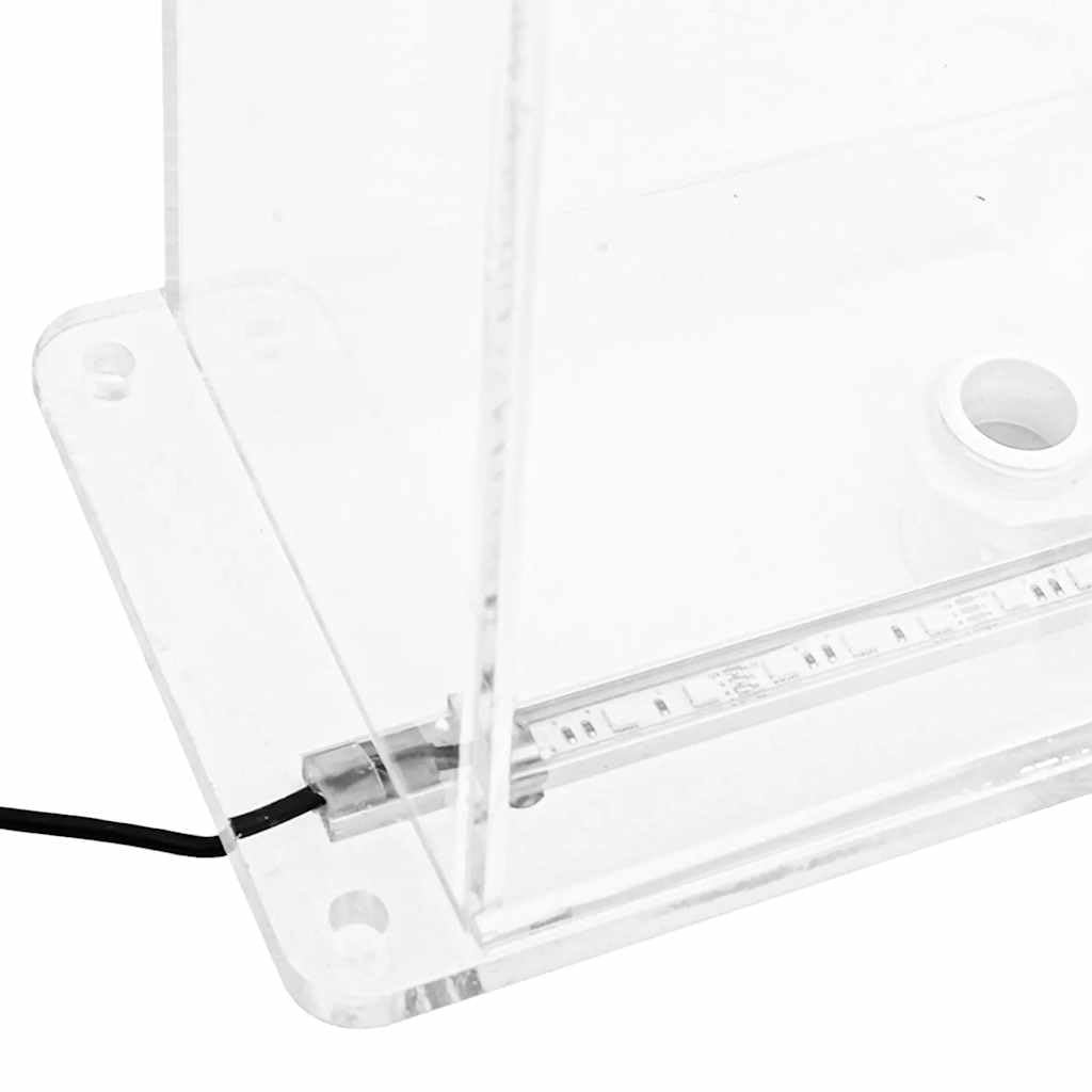 vidaXL Wasserfall Element mit RGB-LEDs Schwalldusche Schwallbrause Pool-Fontäne Wasserfontäne Wasserspiel für Gartenteich Pool Deko Acryl 51cm