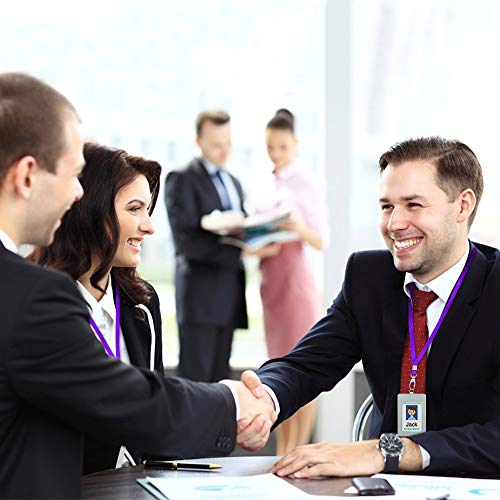 Lanyards Bulk 50 Pack Lanyards For Id Badges Kids Lanyard With Clips Swivel Hook (Purple) #TOP1