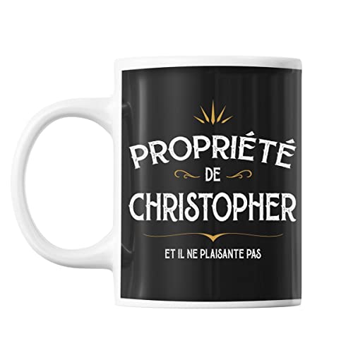 Planetee Mug Propriété de Christopher | Tasse prénom humour