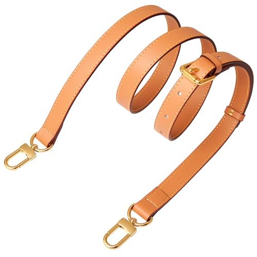 Image of Vachetta Genuine Leather Adjustable Genuine Leather Crossbody Straps Replacement (Honey Pink)