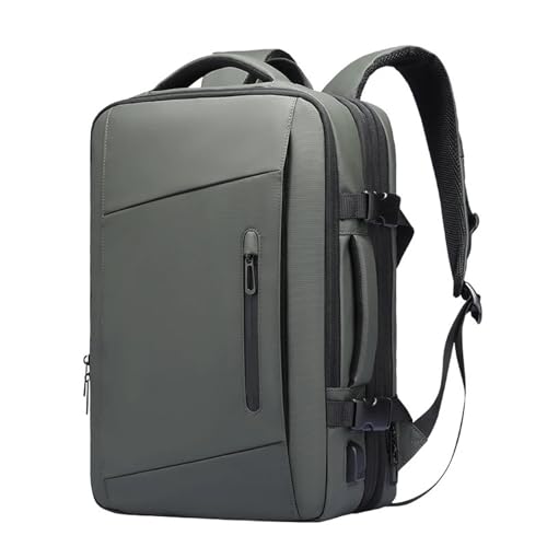 YXINAER Mochila Ordenador Portatil Mochila expandible for ordenador portátil de 17 pulgadas, mochila viaje 40L aprobada por vuelo negocios for hombres(Green)