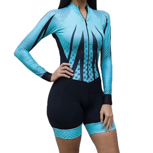 Jersey une pièce combinaison de cyclisme femme triathlon rembourrée XS-3XL