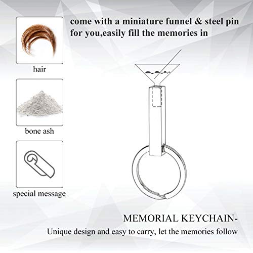 Personalized Master Free Engraving Custom Stainless Steel Vertical Cuboid Square Cube Bar Urn Necklace/Keychain Key Ring For Ashes Keepsake Memorial Jewelry #TOP4