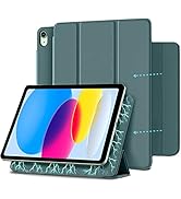 ProElite Smart Magnetic Case Cover for Apple iPad 10th Generation 10.9 inch 2022, Dark Green