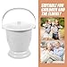 Beaupretty Portable Chamber Pot with Lid, Lightweight Plastic Urine Bucket for Adults & Elderly, Leak-Proof Bedside Spittoon for Home & Hospital, 9.6 Inch