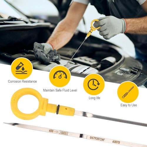 Engine Oil Dipstick Indicator Compatible with 2009-2021 Dodge Challenge Charger Chrysler 300 5.7L HEMI 04792872AE 04792872AF by 3mirrors - Used condition - Image 2